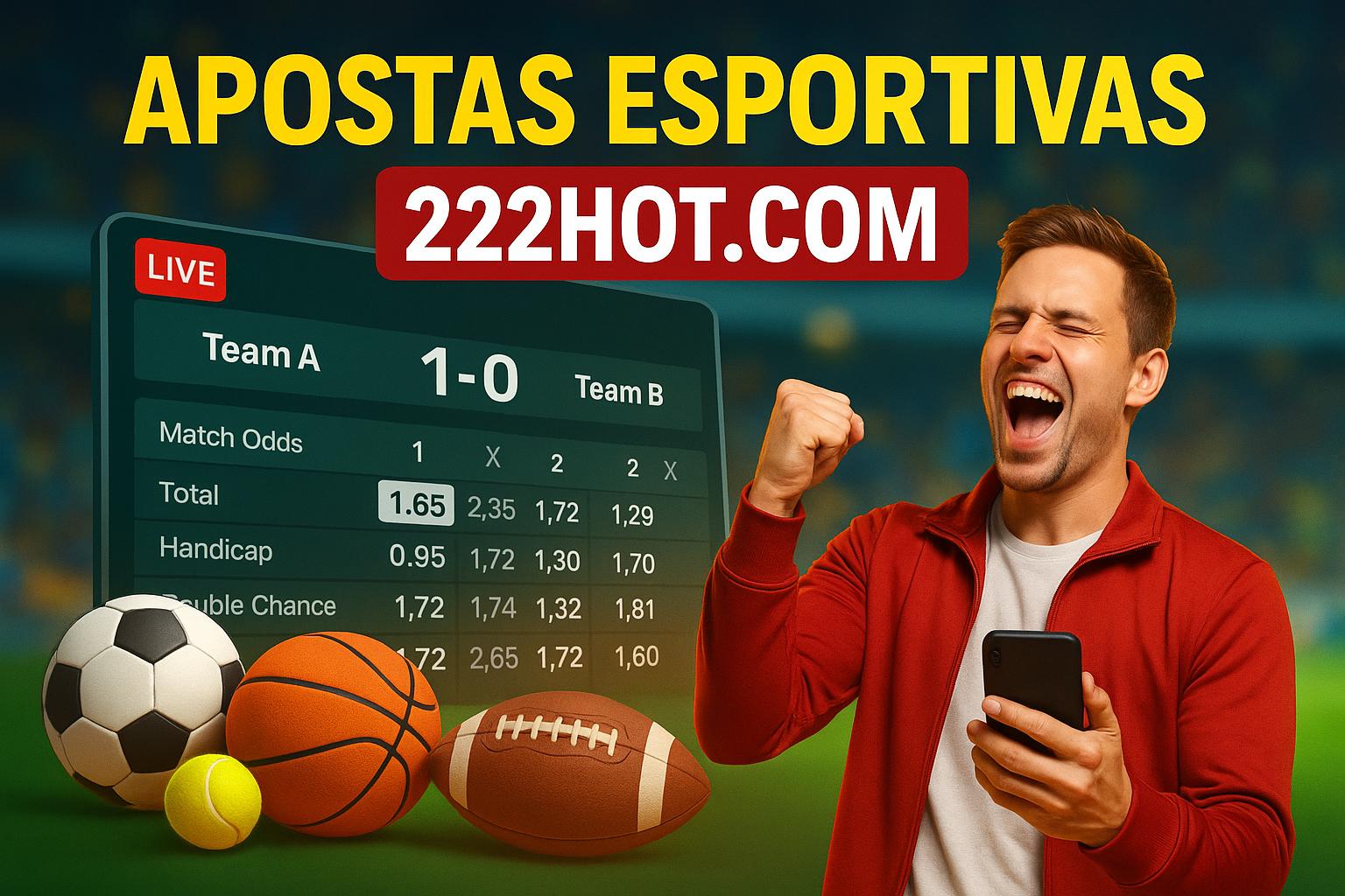 Apostas esportivas no cassino online 222HOT.COM